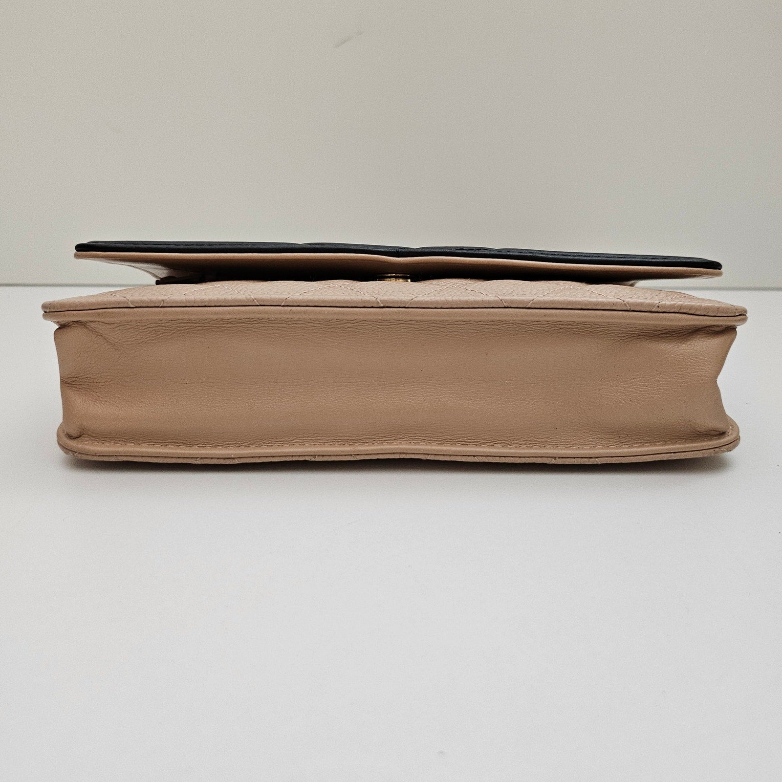 Chanel Caviar Quilted CC Filigree Wallet On Chain WOC Black Tan