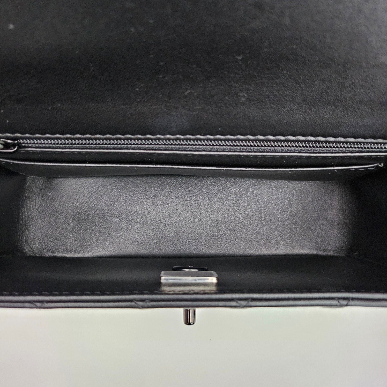 Chanel Lambskin Quilted Mini Top Handle Rectangular Flap So Black Bag