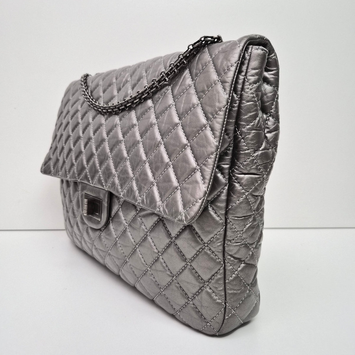 Chanel Reissue Silver XL Quilted Flap bag