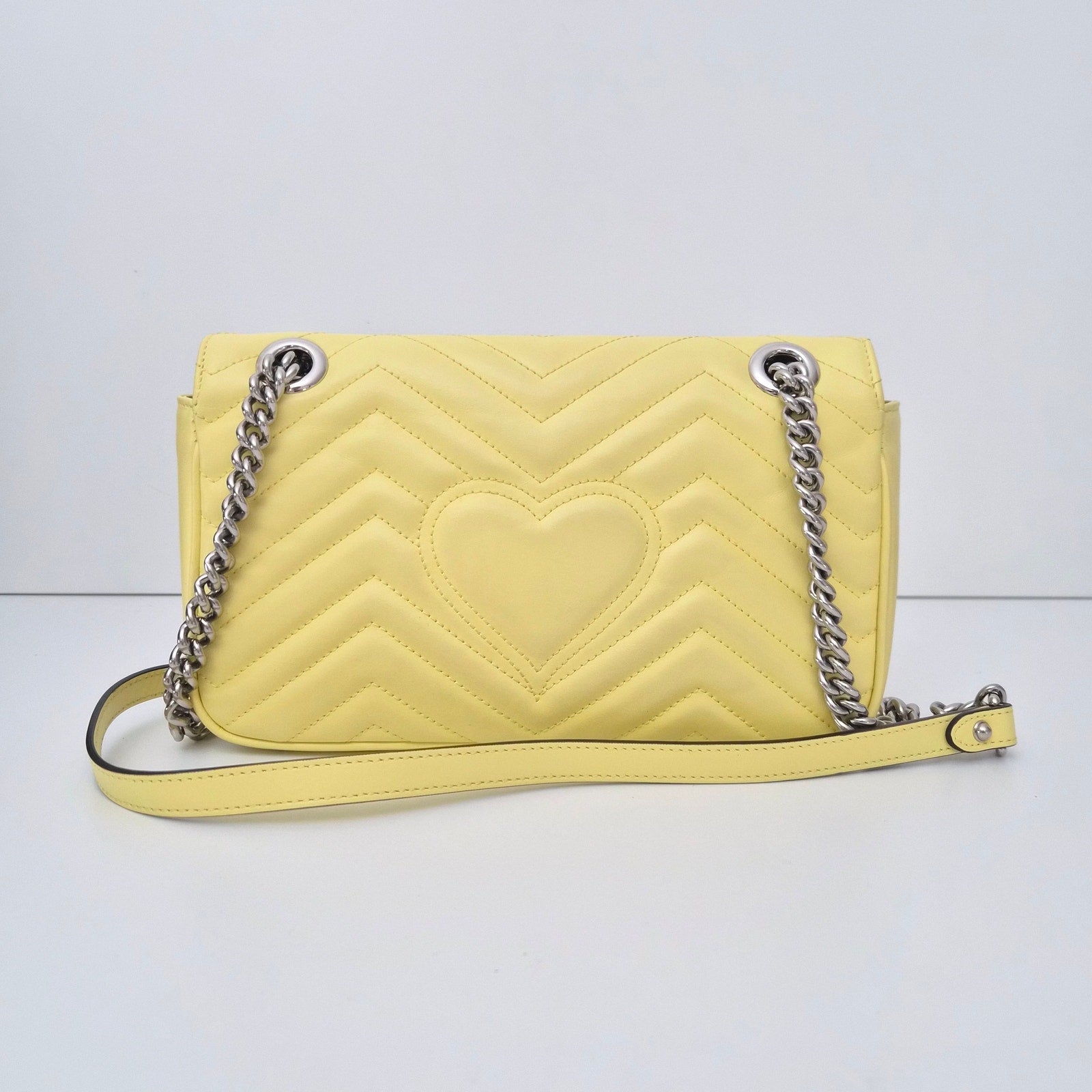 Gucci Marmont Small Leather Shoulder Bag Yellow