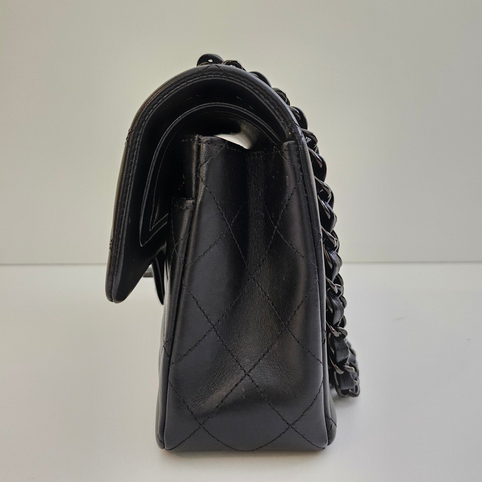 Chanel So Black Lambskin Small Classic Flap