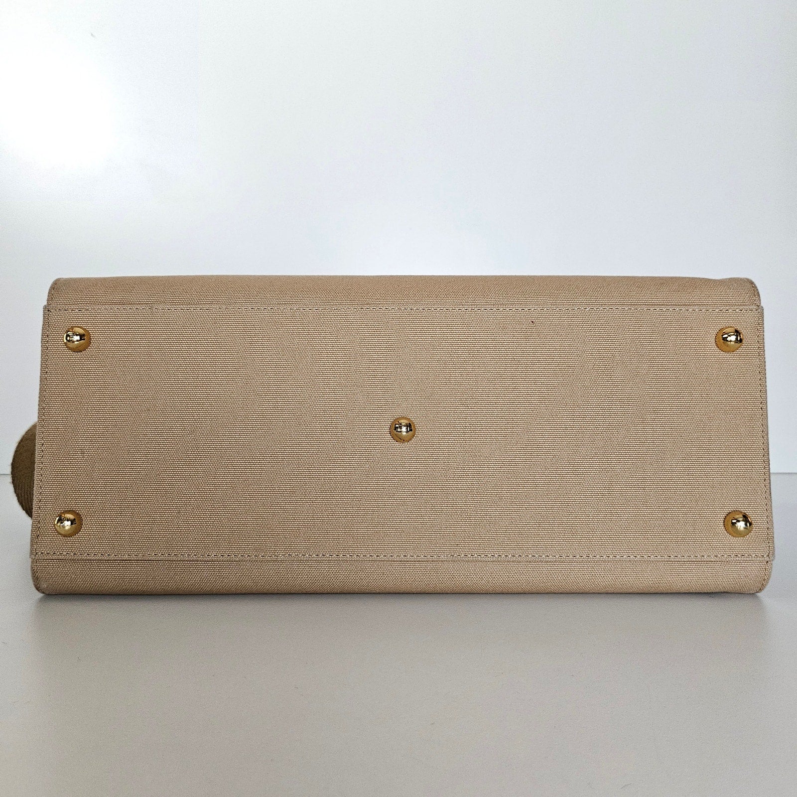 Fendi Canvas Medium Fendi Sunshine Shopper Tote Beige