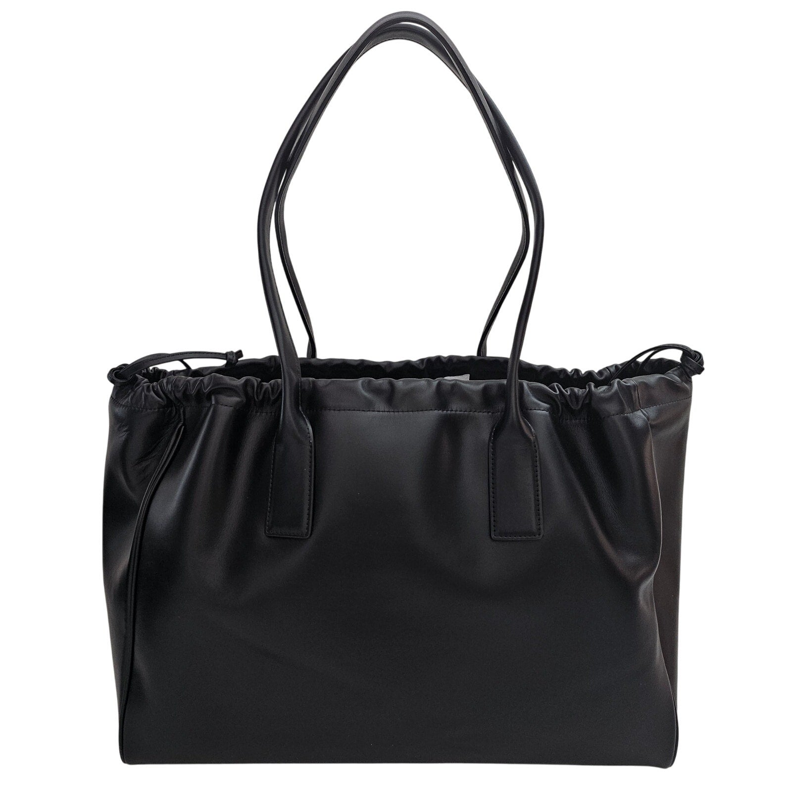 Celine Large Cabas Hippo Drawstring Cuir Triomphe Smooth Leather Tote Black