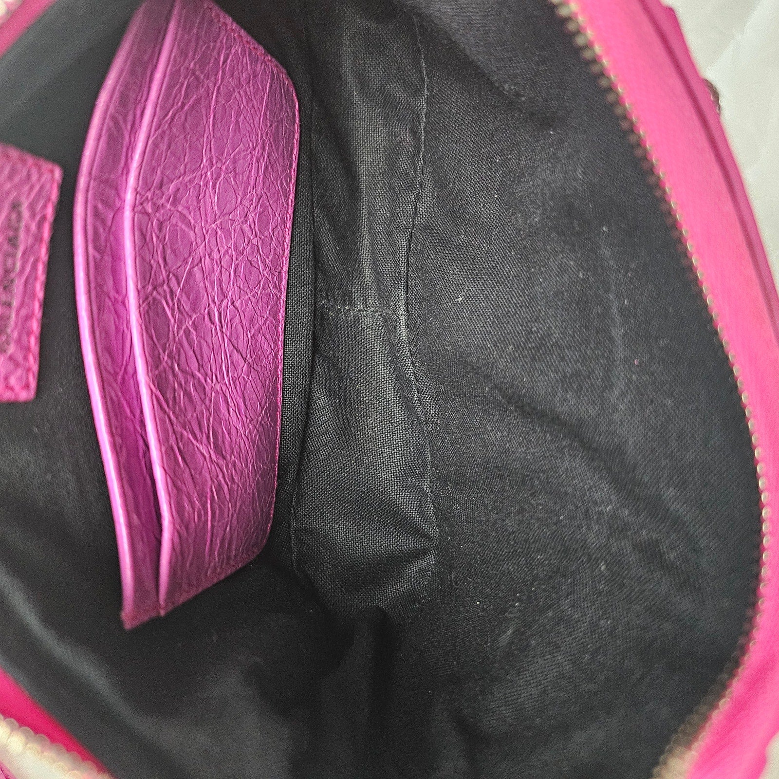 Balenciaga Agneau Arena Le Cagole Mini Bag With Chain Pink