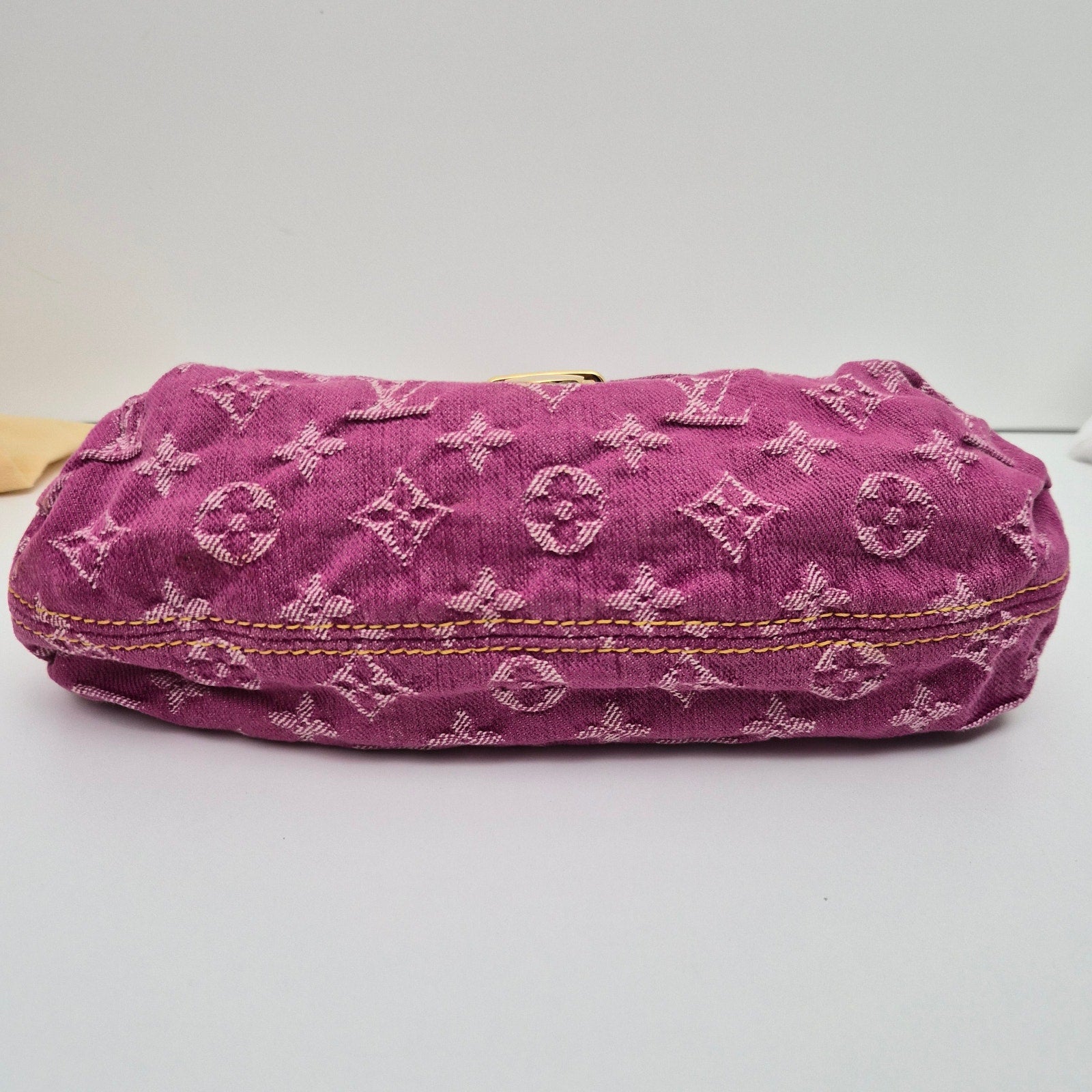 Louis Vuitton Pink Denim Mini Pleaty Shoulder Bag