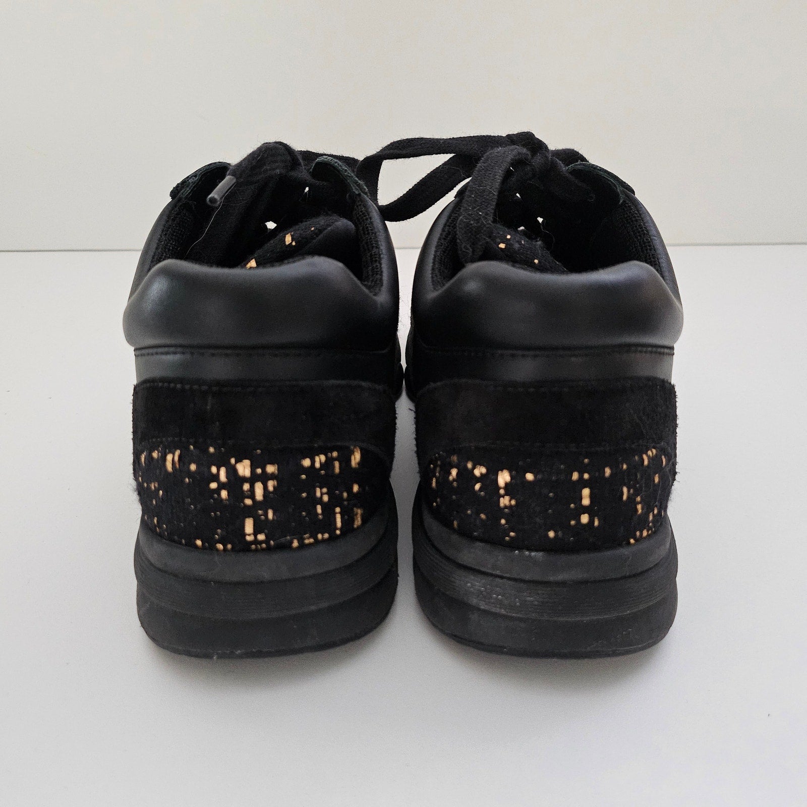 Chanel CC Black Suede Trainer Sneakers US 8.5 / EU 38.5