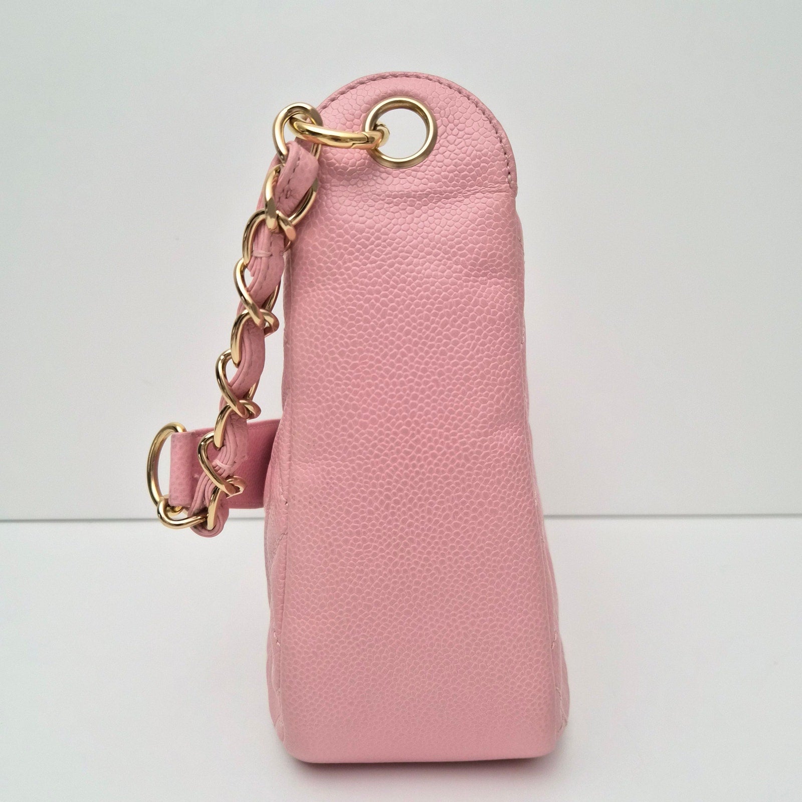 Chanel Vintage Timeless CC Shoulder Bag Pink Caviar Gold Hardware