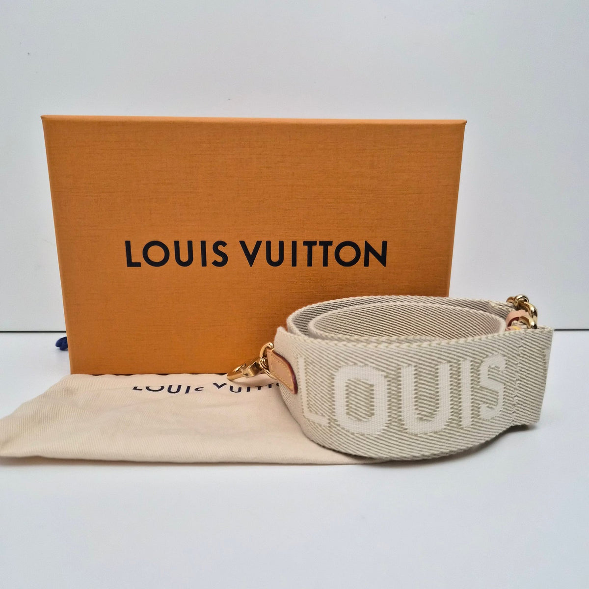 Louis Vuitton Jacquard High Rise Shoulder Strap Beige