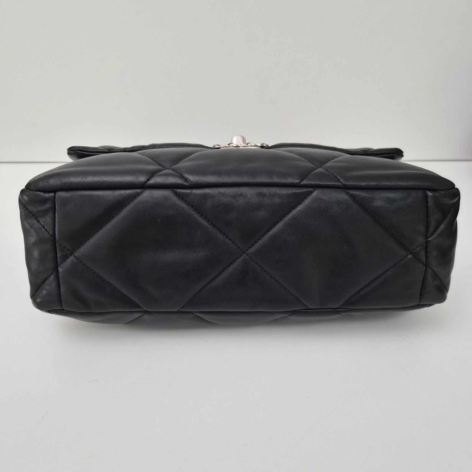 Chanel Lambskin Quilted Large Chanel 19 Flap Black