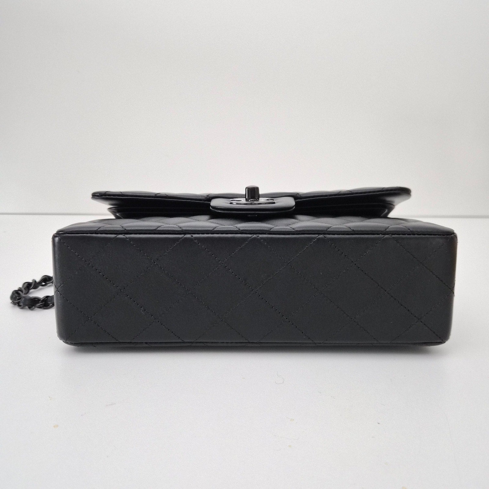 Chanel So Black Lambskin Small Classic Flap