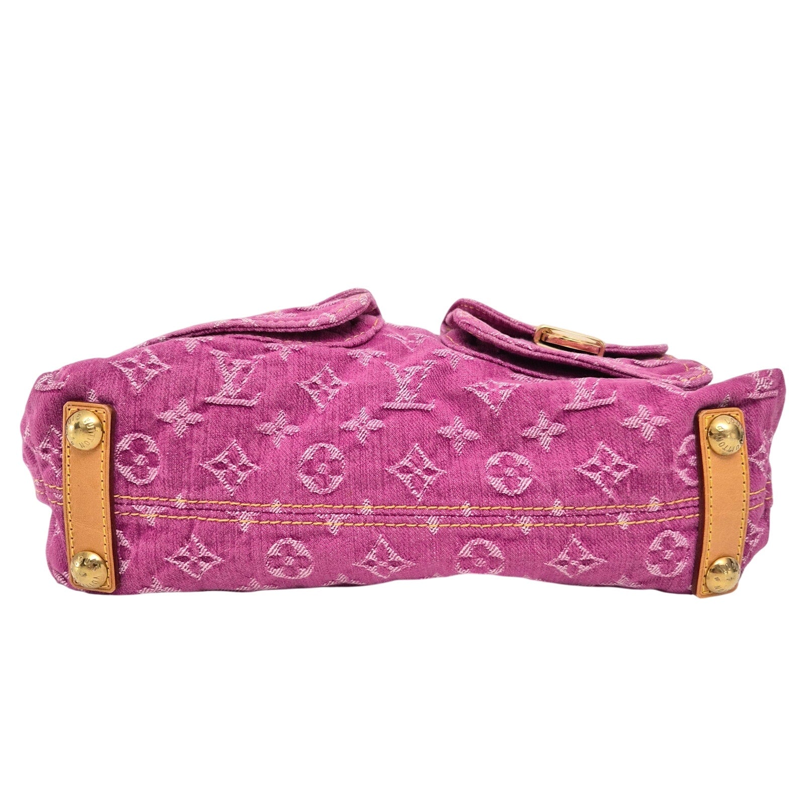 Louis Vuitton Fuchsia Denim Monogram Baggy PM Bag