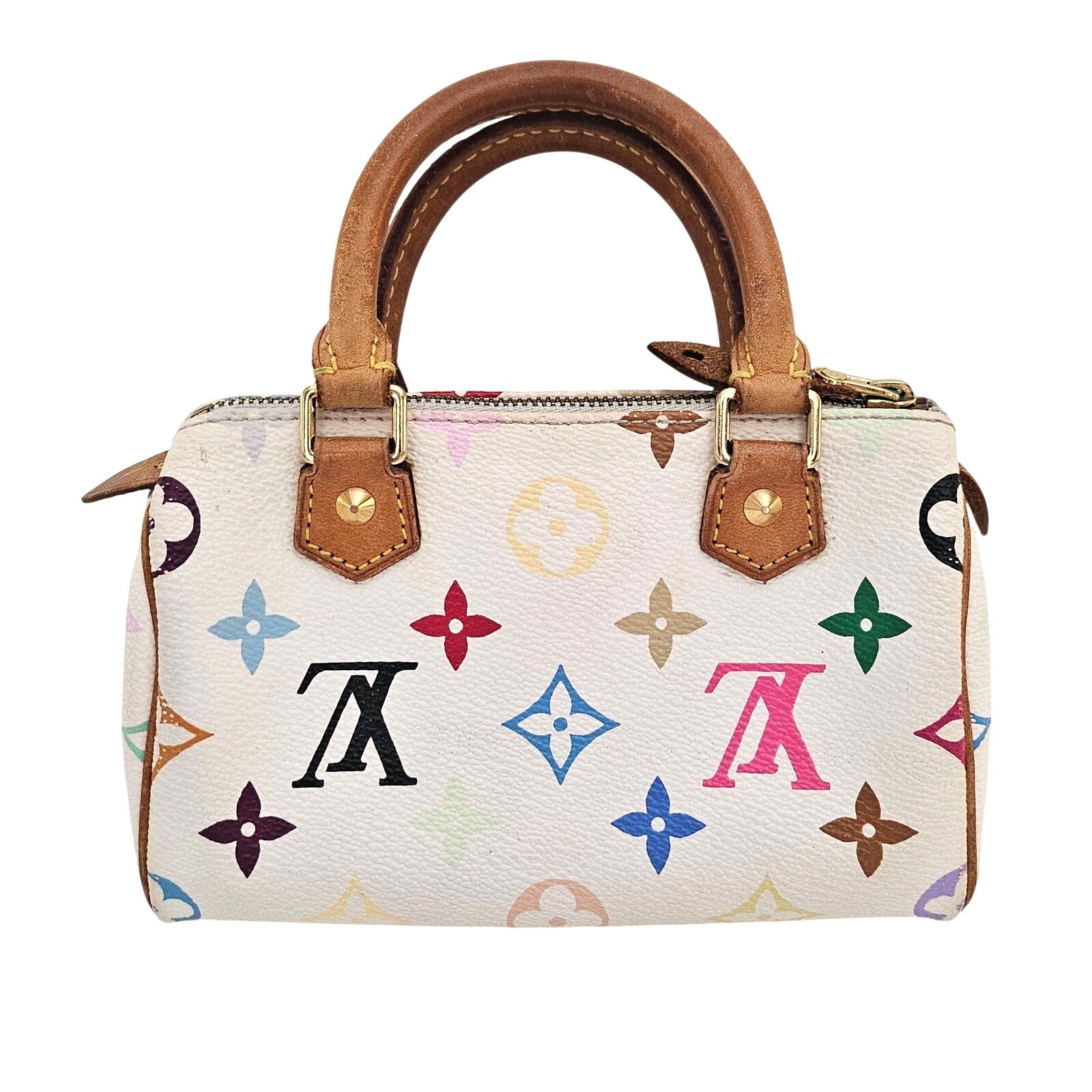 Louis Vuitton Takashi Murakami White Multicolor Mini Speedy