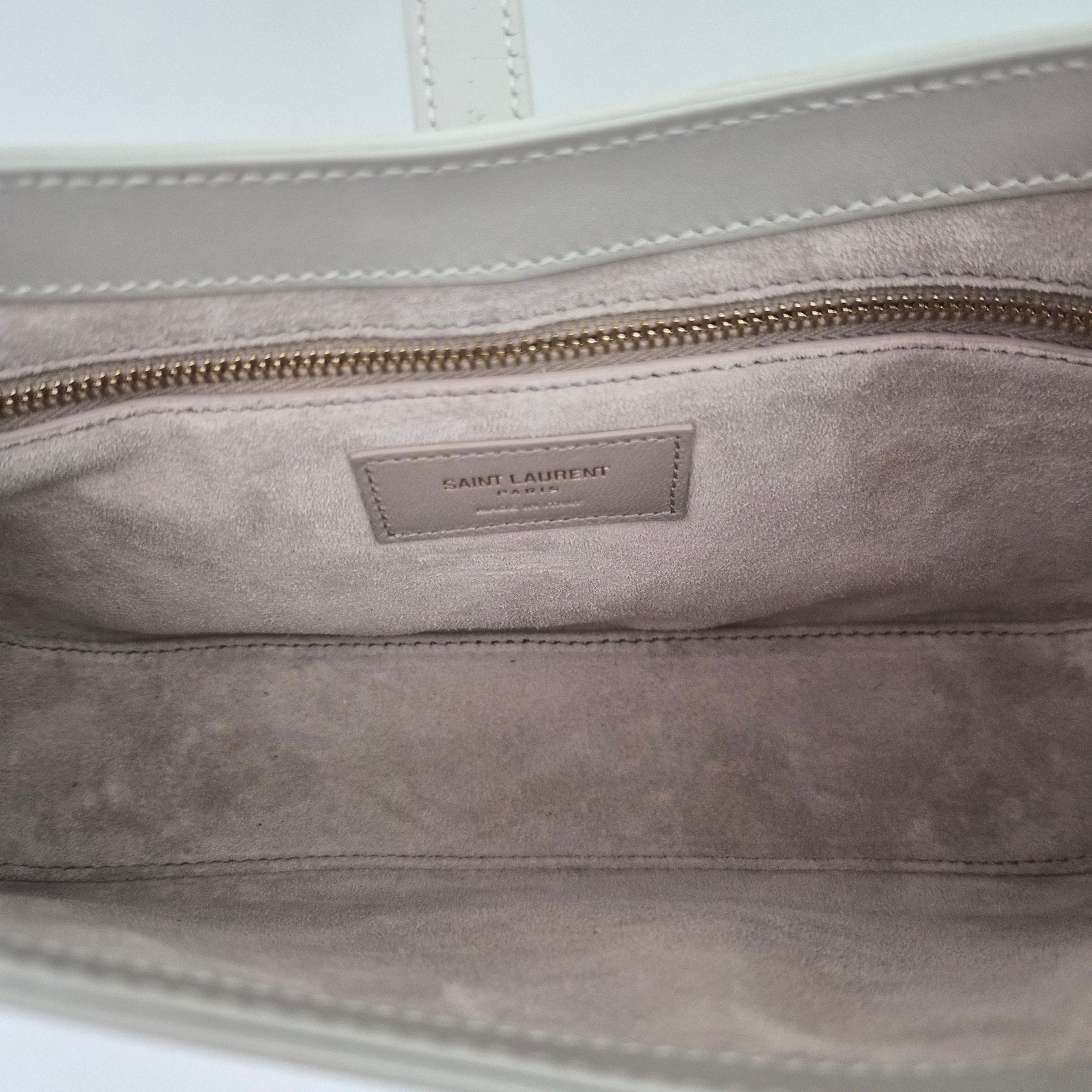 Saint Laurent Smooth Calfskin Le 5 A 7 Hobo White