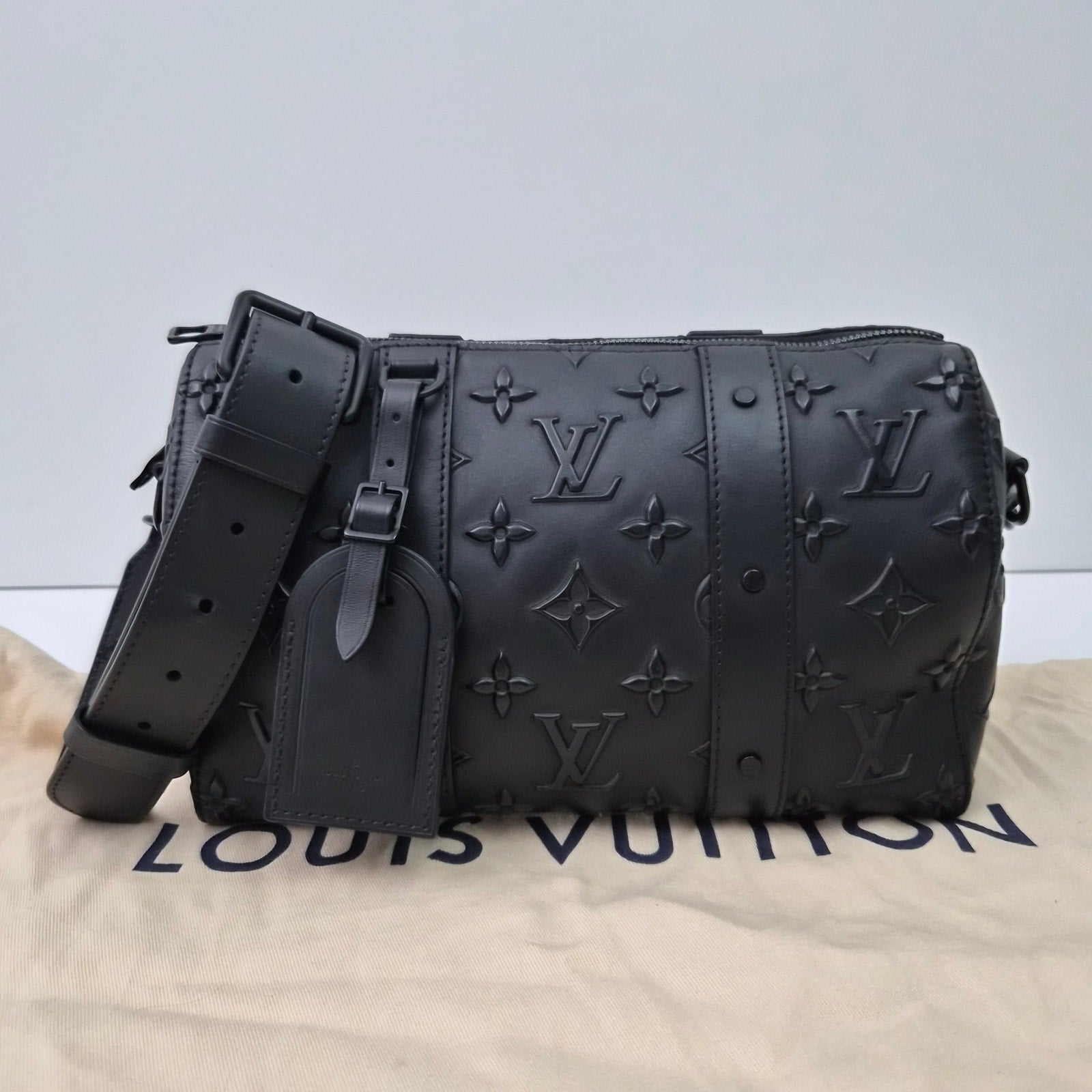 Louis Vuitton Monogram Seal City Keepall Black