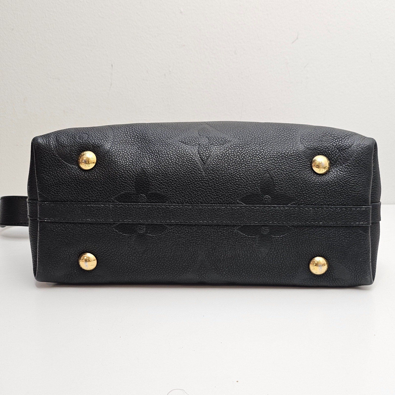 Louis Vuitton Carryall PM Black Empreinte Leather Messenger Bag