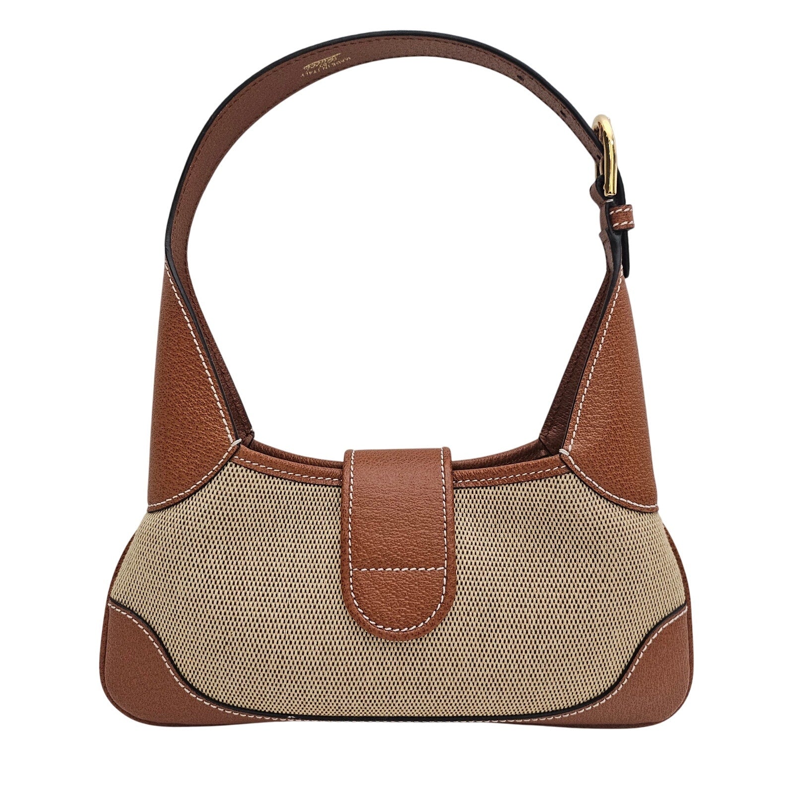 Gucci Aphrodite Small Canvas and Leather Brown Shoulder Bag