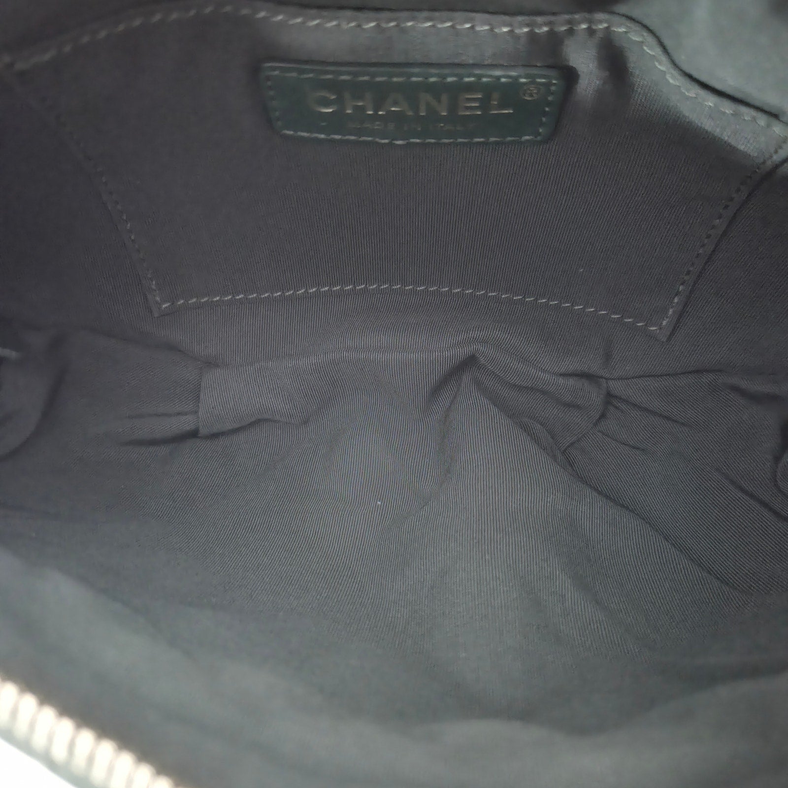 Chanel Calfskin Quilted Banane Waist Bag Fanny Pack Green