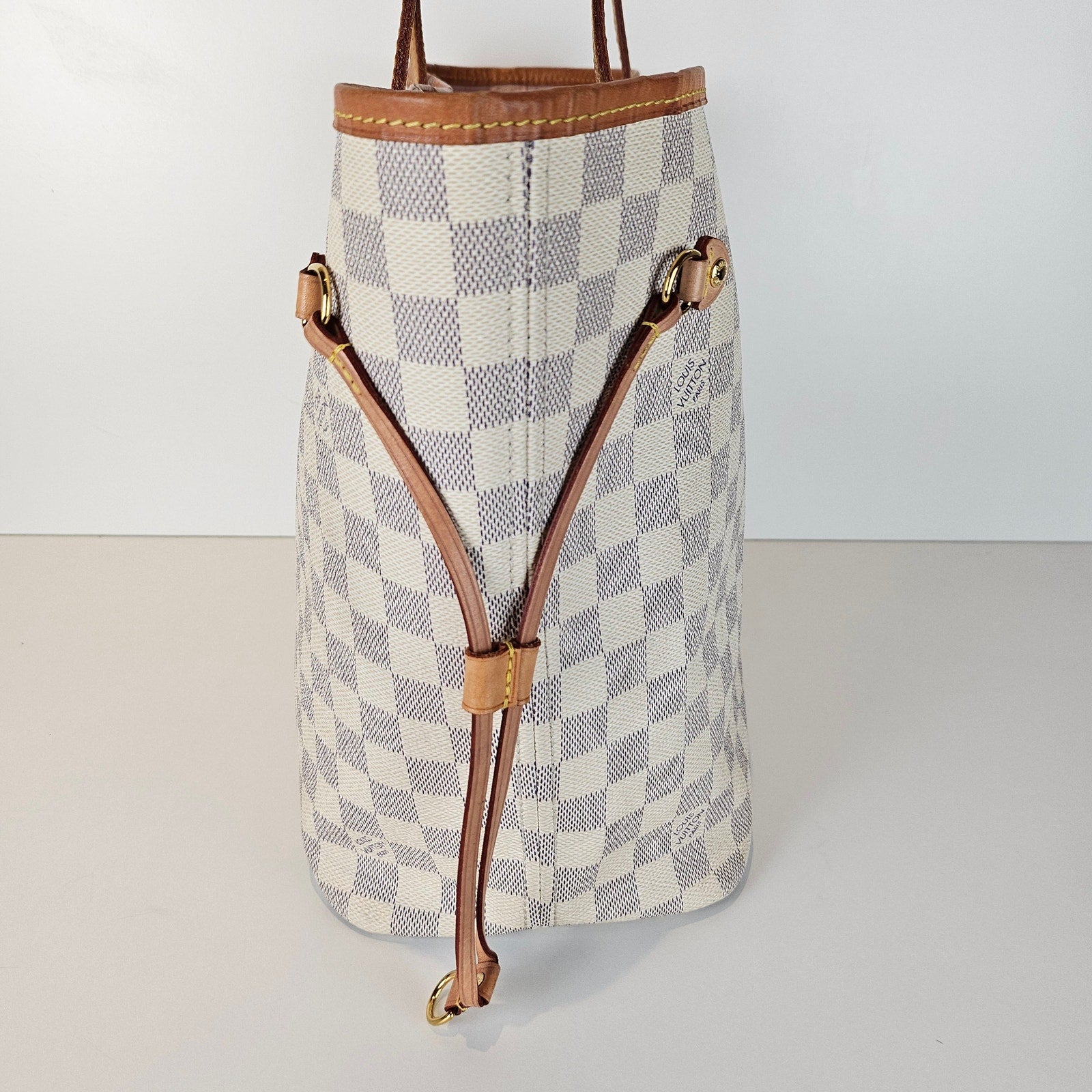Louis Vuitton Damier Azur Neverfull MM Pink Ballerine Tote