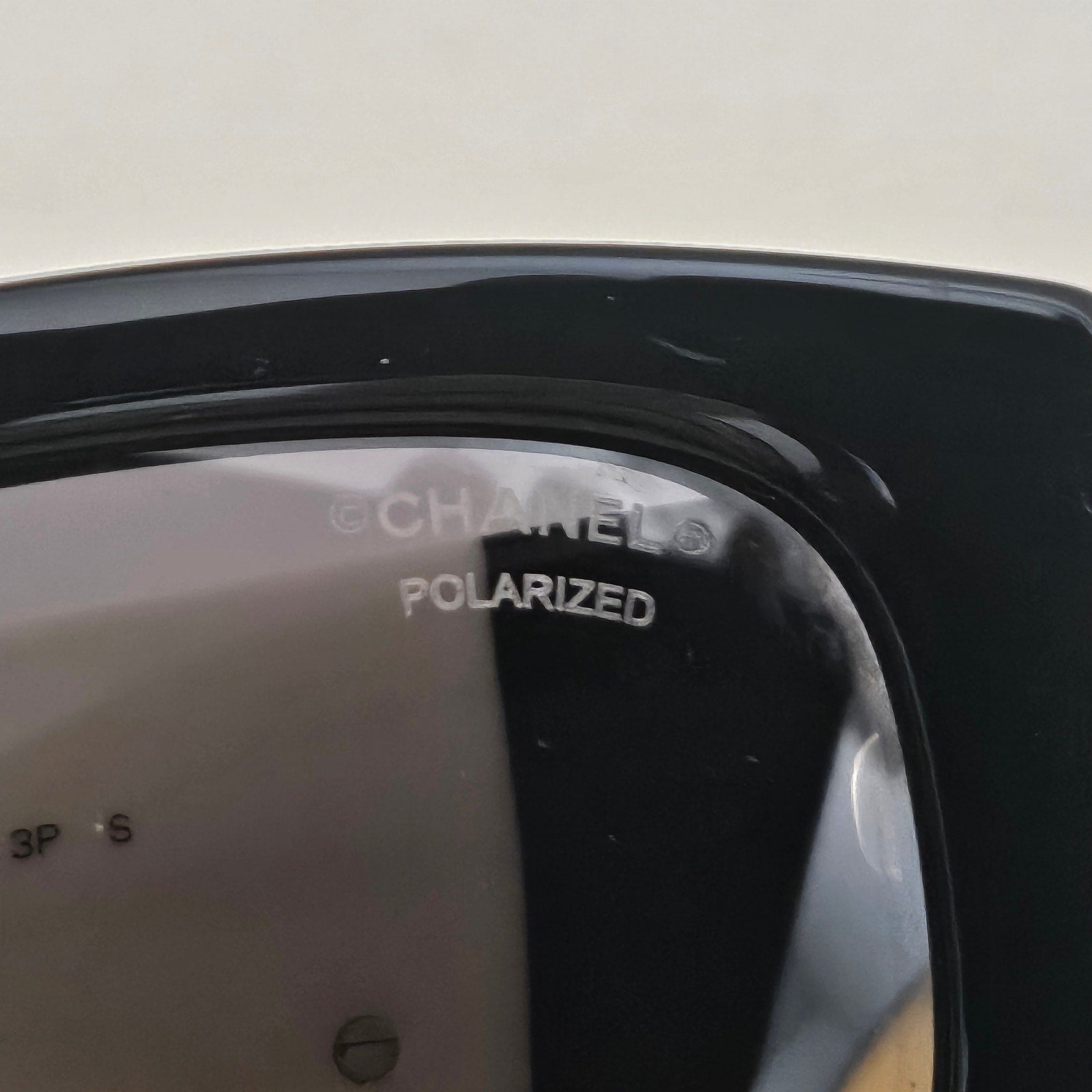 Chanel Sunglasses 5525-A c.1656/T8 Black White with Gray Polarized Lenses