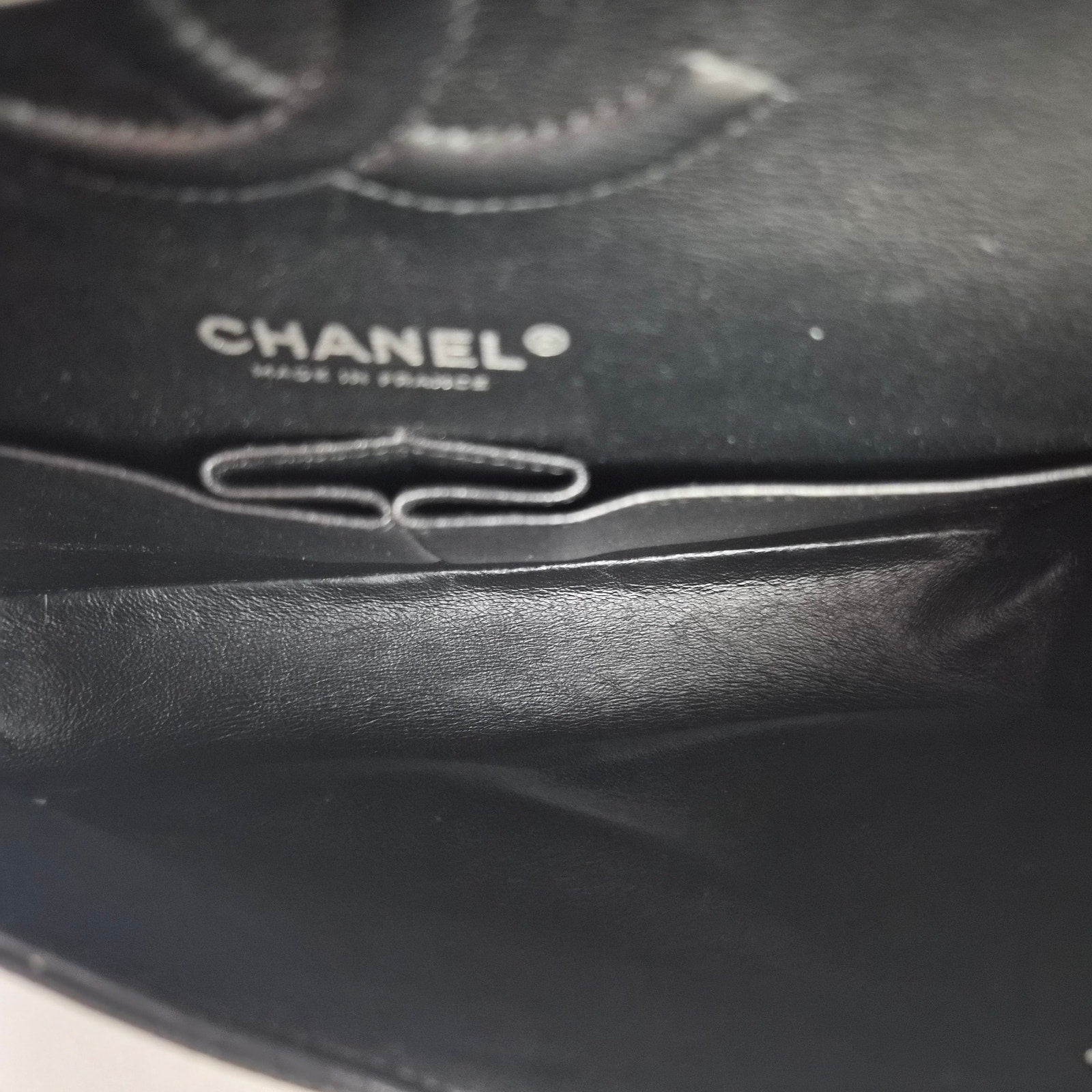 Chanel Classic Medium Glitter Flap 18C Iridescent Black Caviar Gunmetal Hardware
