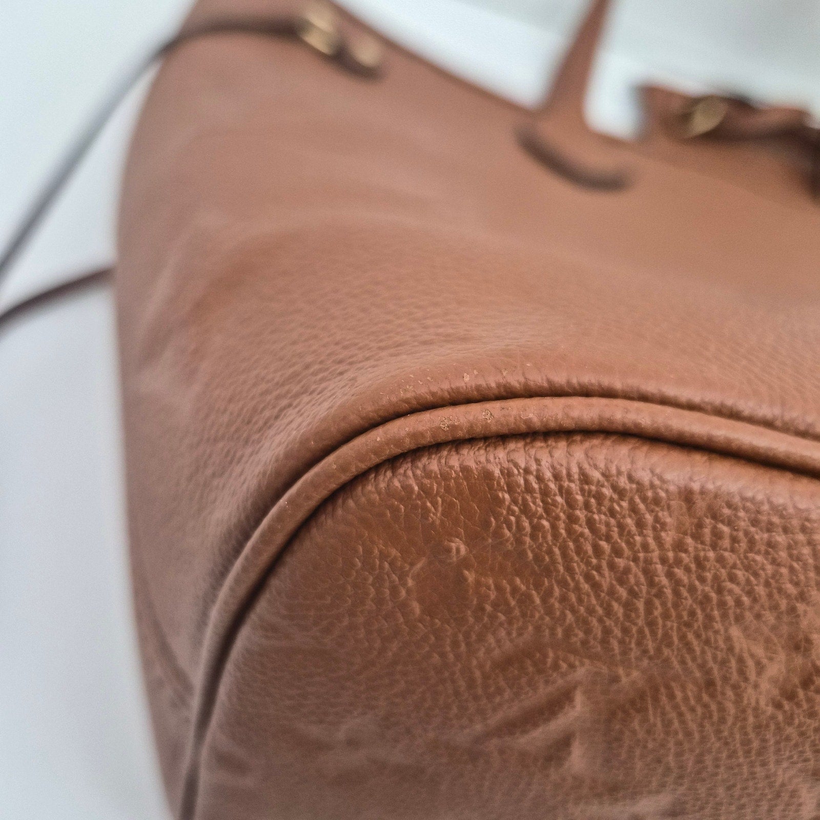 Louis Vuitton Empreinte Monogram Giant Neverfull MM Cognac Tote