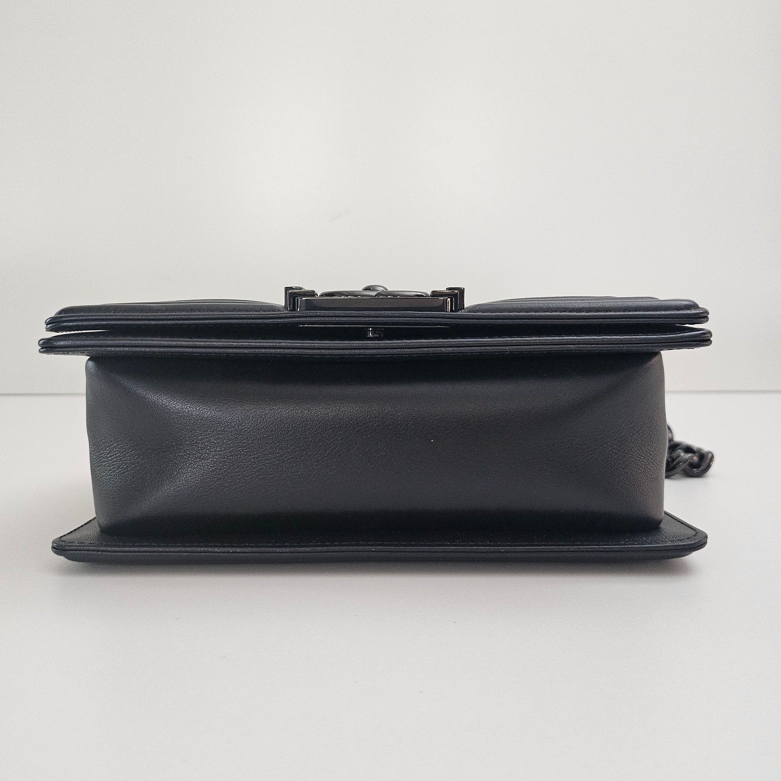 Chanel So Black Small Boy Calfskin Shoulder Bag
