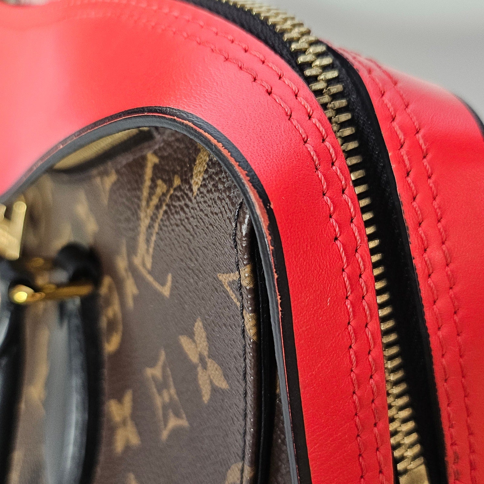 Louis Vuitton Tuileries Monogram Red Shoulder Bag