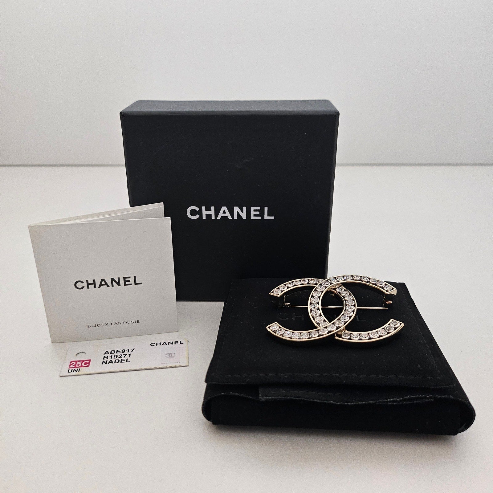 Chanel 2025 Crystal CC Brooch