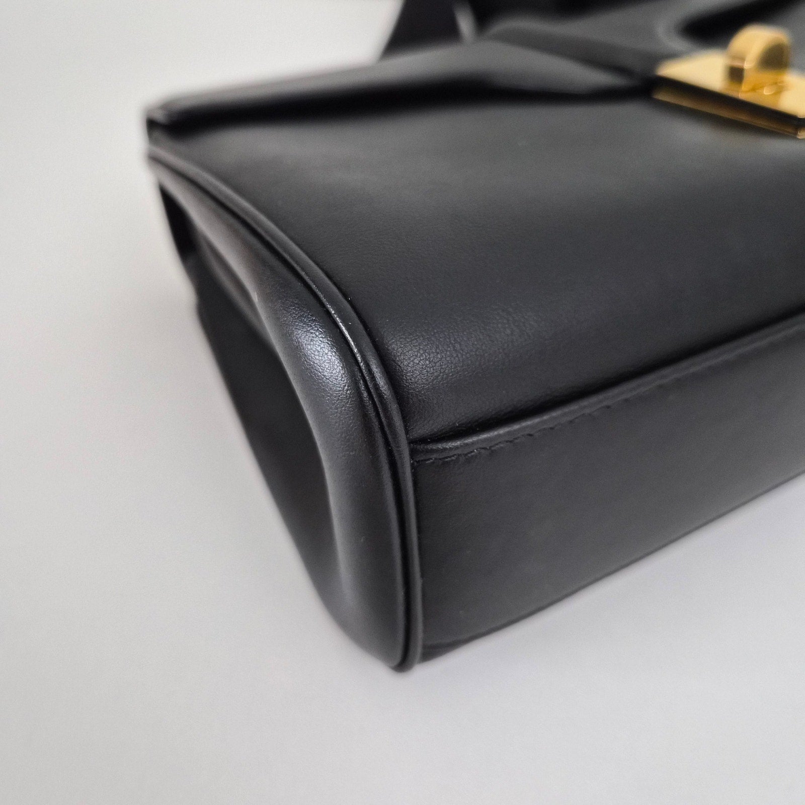Celine Smooth Calfskin Teen Soft 16 Shoulder Bag Black