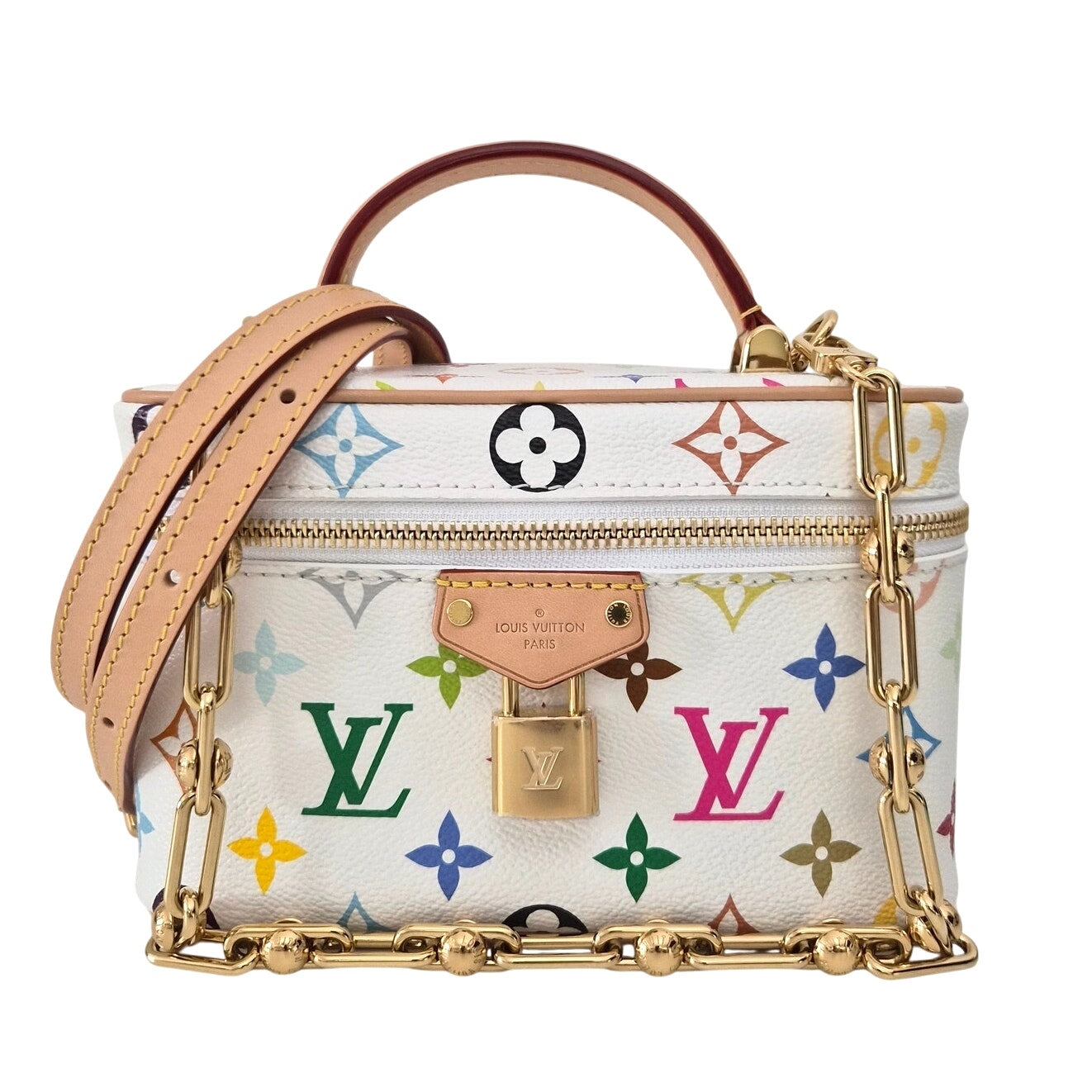 Louis Vuitton LV X TM Vanity Chain Pouch White Multicolor Monogram
