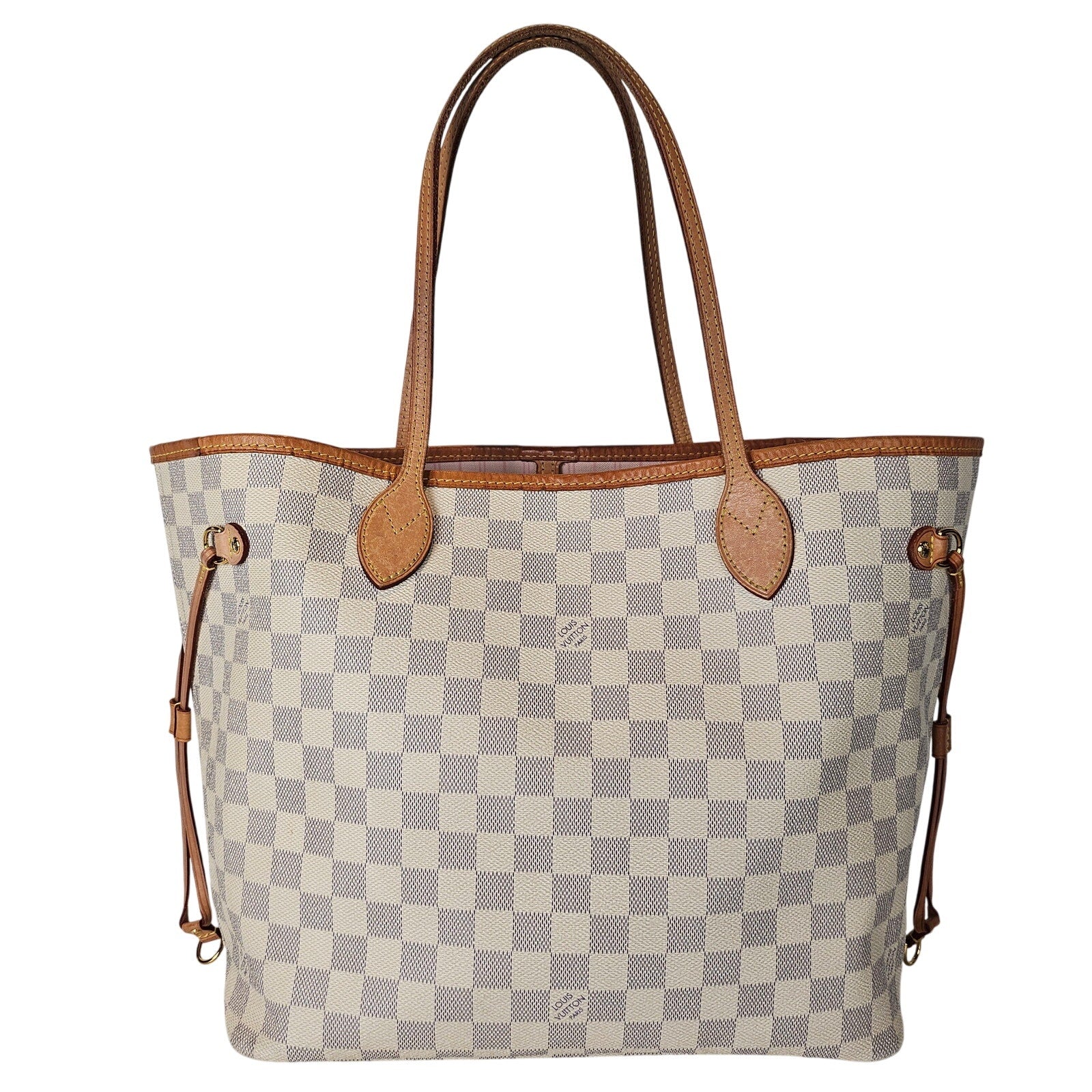 Louis Vuitton Damier Azur Neverfull MM Pink Ballerine Tote