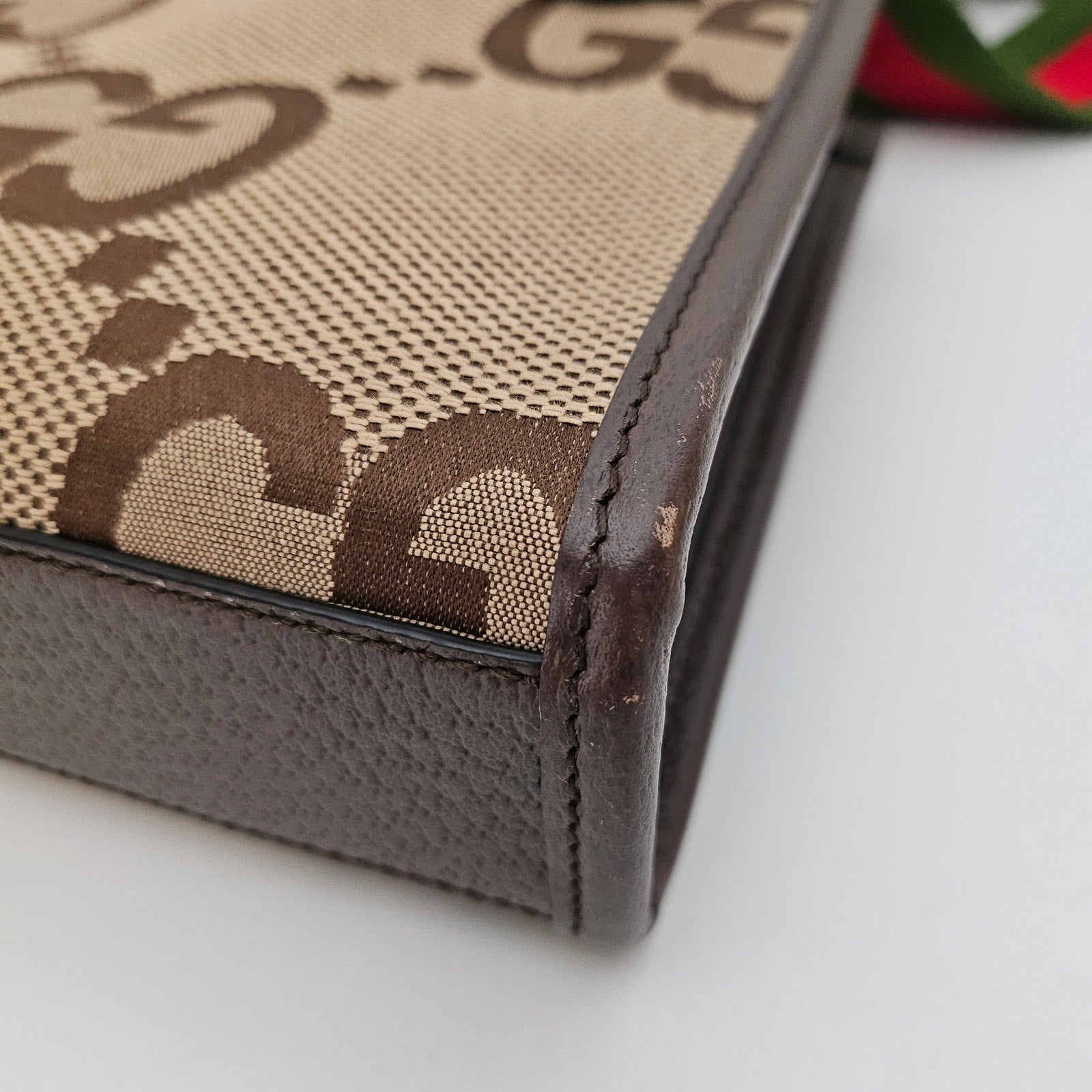 Gucci Monogram Jumbo GG Web Mini Vertical Tote