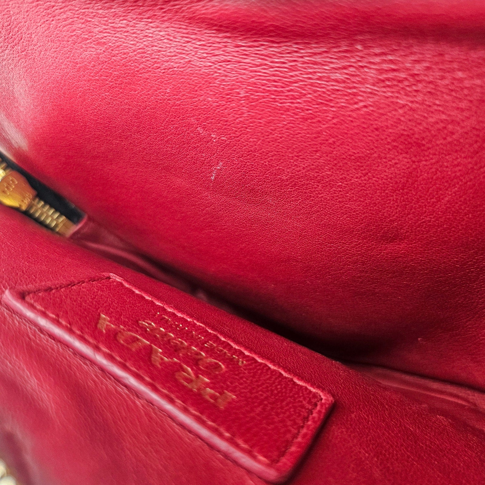 Prada Saffiano Leather Odette Heart Crossbody Black