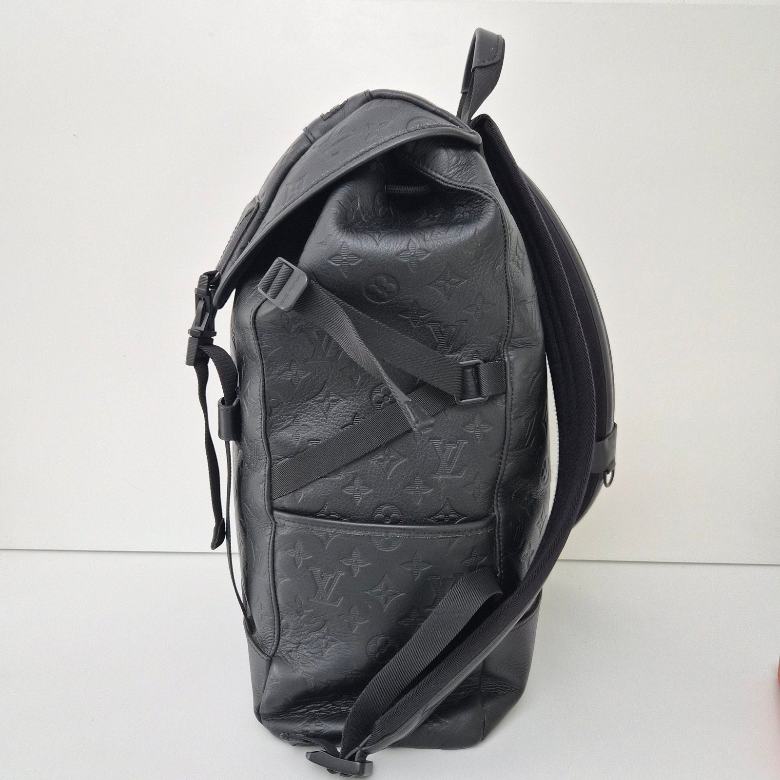 Louis Vuitton Calfskin Monogram Shadow Getaway Backpack Black