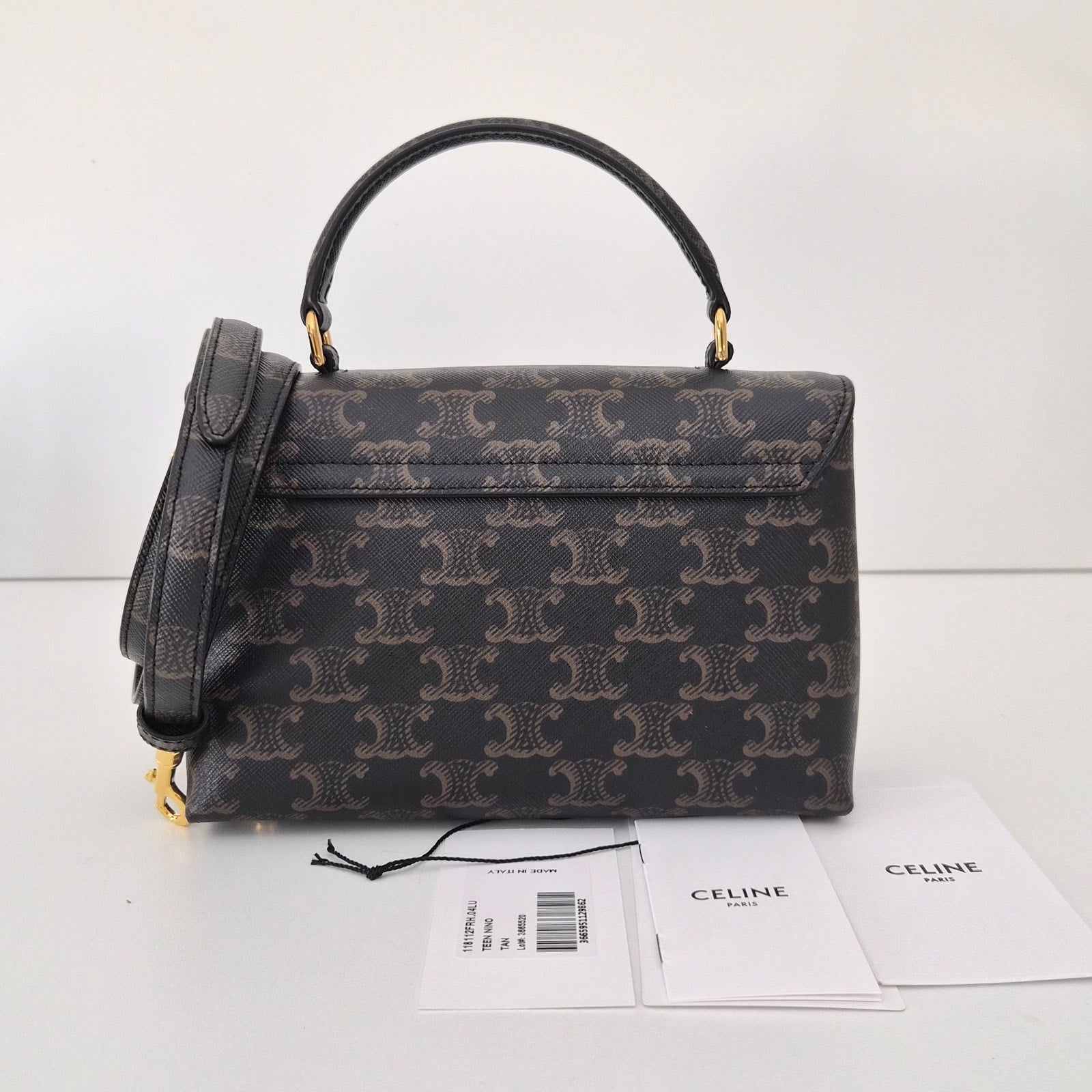 Celine Triomphe Canvas Teen Nino Tan