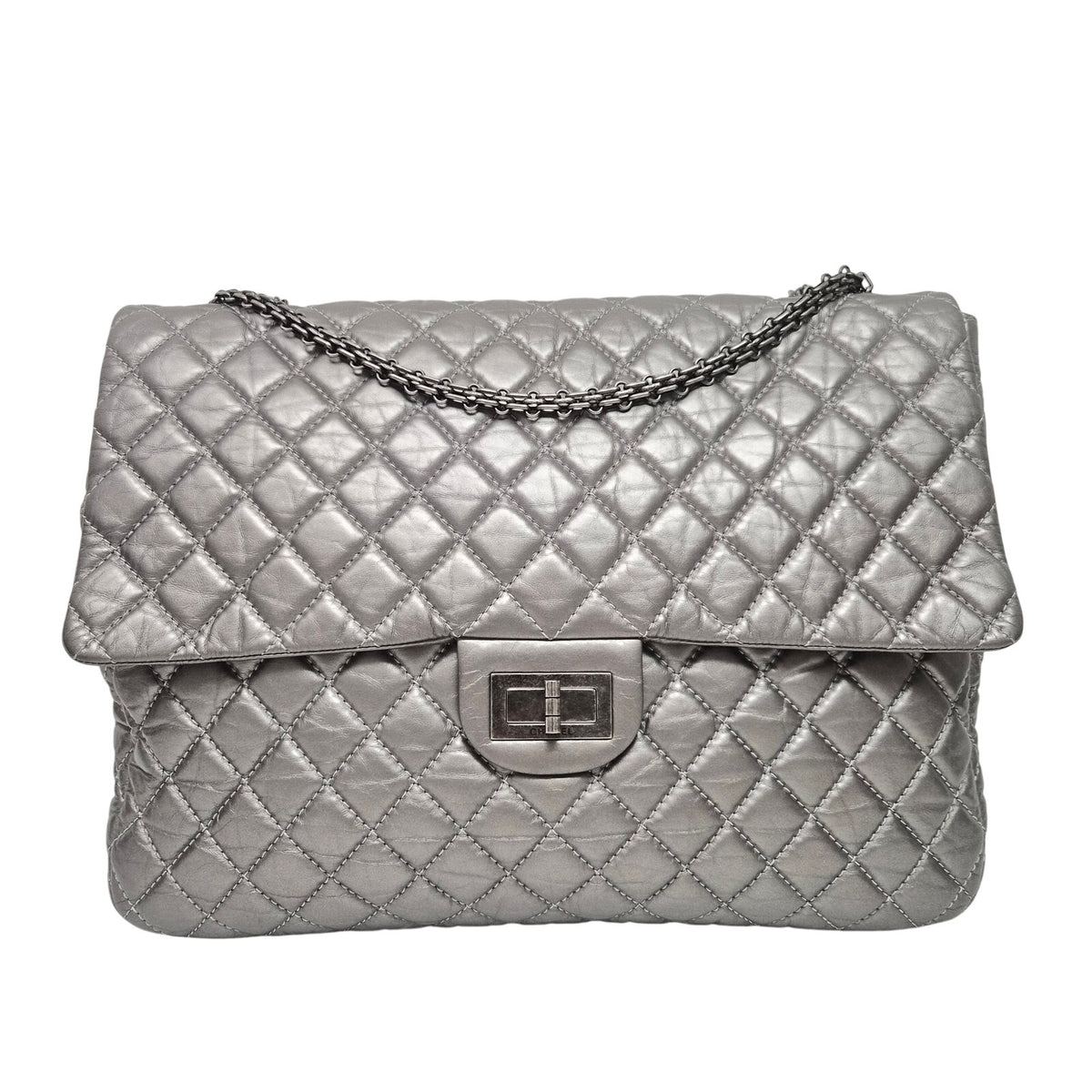 Chanel Reissue Silver XL Quilted Flap bag