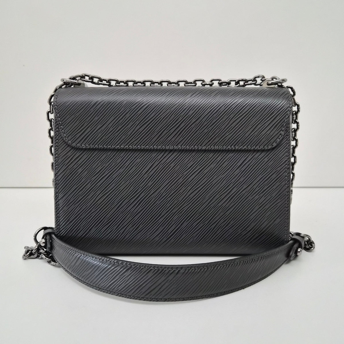 Louis Vuitton Epi Leather Twist MM Shoulder Bag Gray