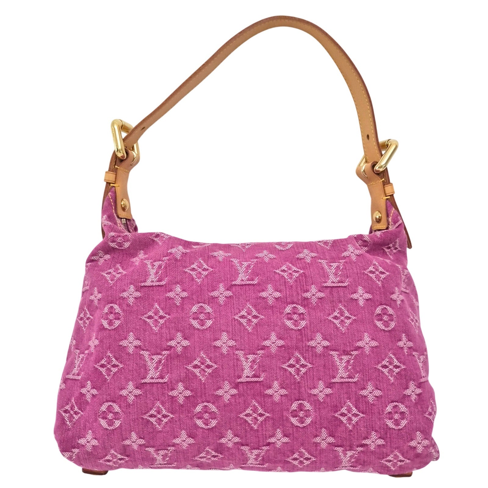 Louis Vuitton Fuchsia Denim Monogram Baggy PM Bag
