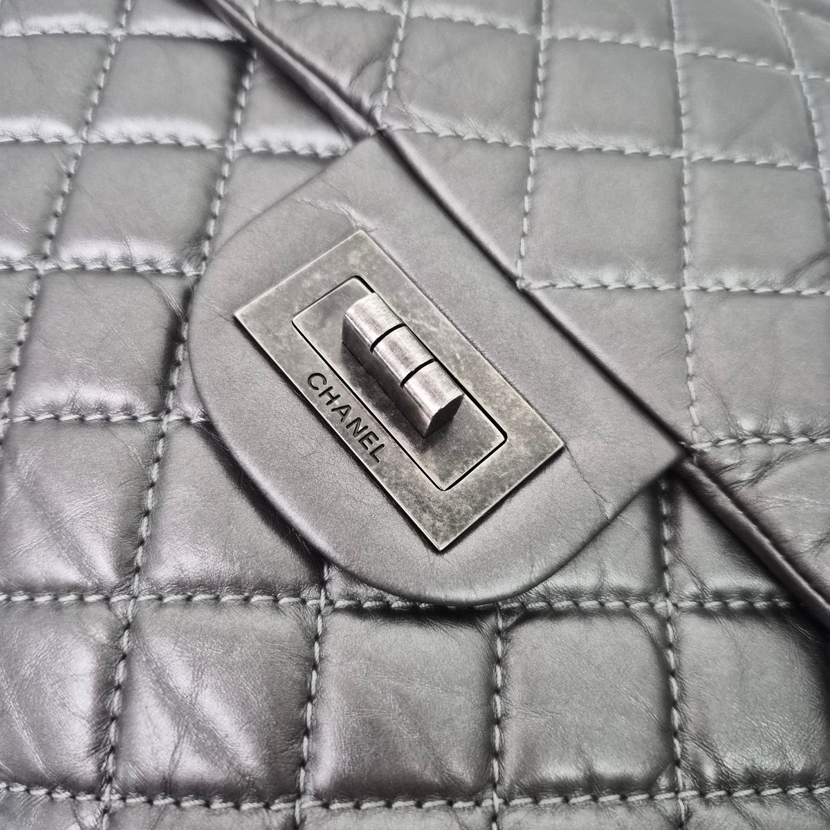 Chanel Reissue Silver XL Quilted Flap bag
