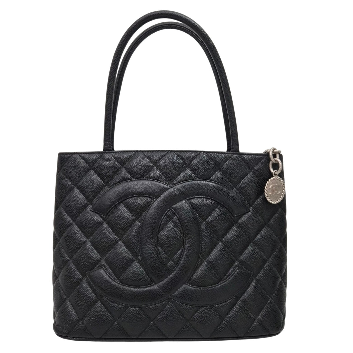 Chanel Caviar Quilted Medallion Tote Black