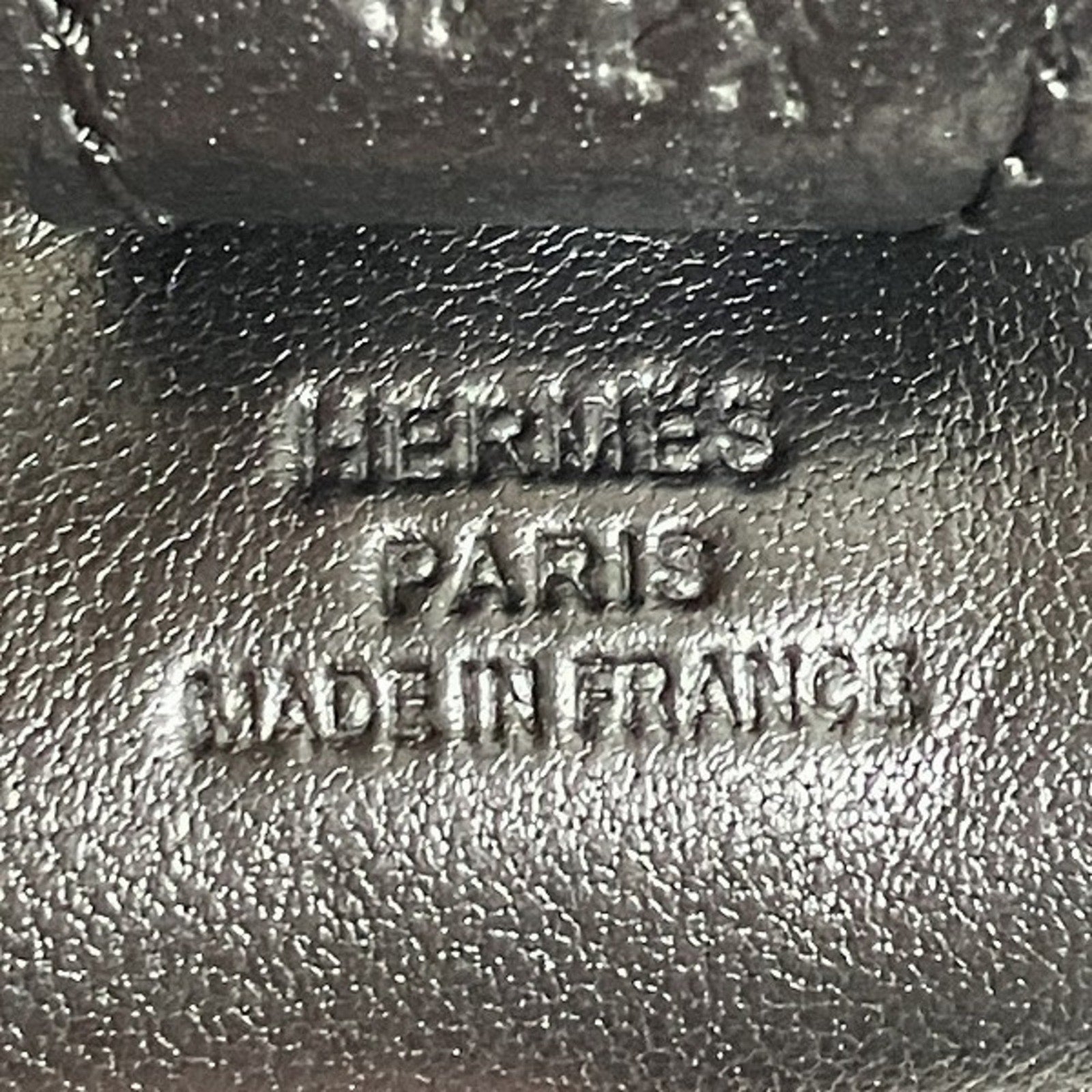 Hermes Milo Lambskin Grigri Rodeo Horse Bag Charm PM So Black