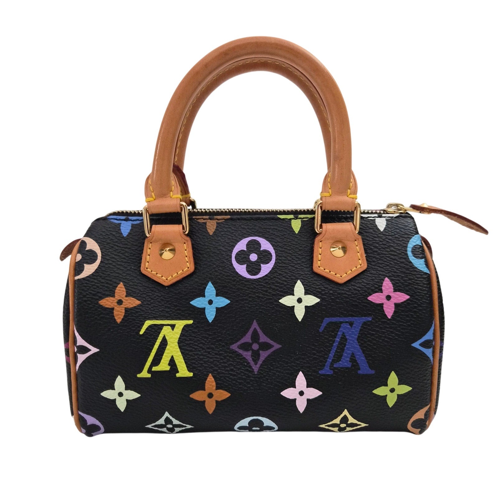 Louis Vuitton Takashi Murakami Black Multicolor Mini Speedy