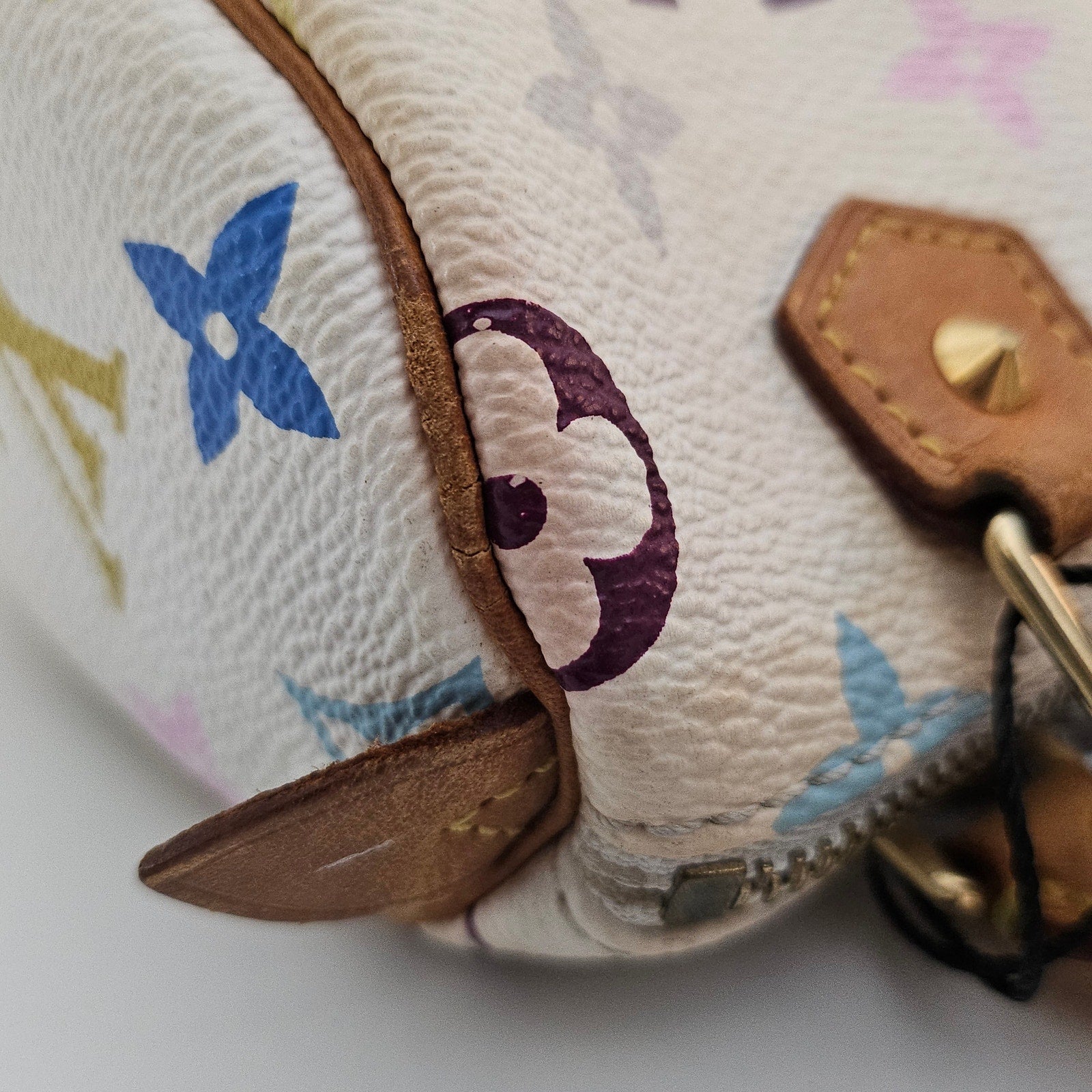 Louis Vuitton Takashi Murakami White Multicolor Mini Speedy