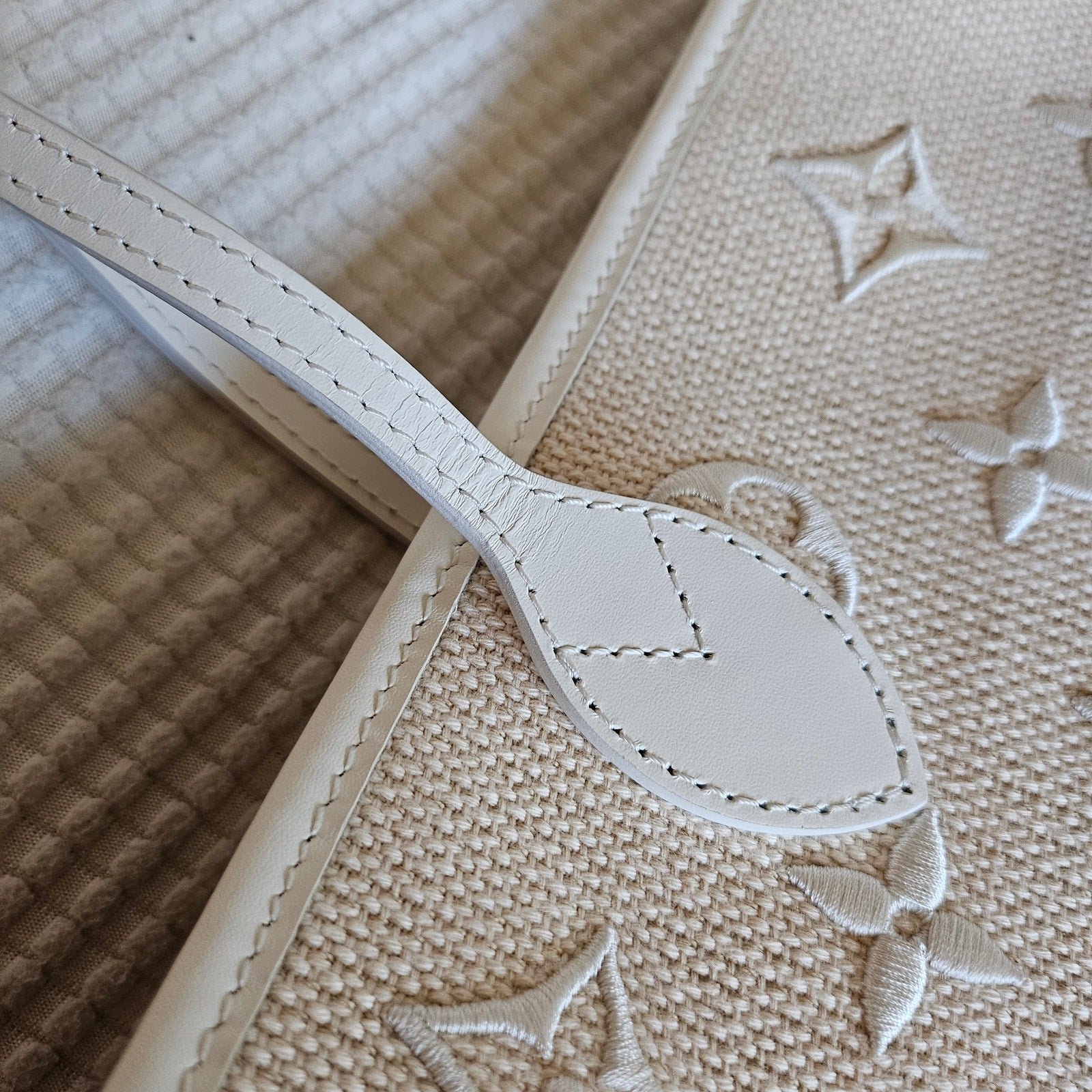 Louis Vuitton By the Pool Embroidered Raffia Monogram Neverfull MM Tote