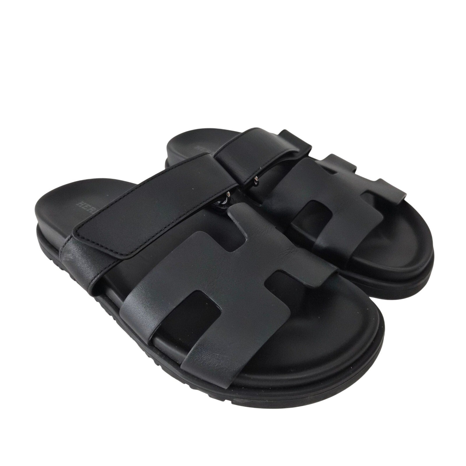 Hermès Chypre Sandals Calfskin Black US 6 / EU 36