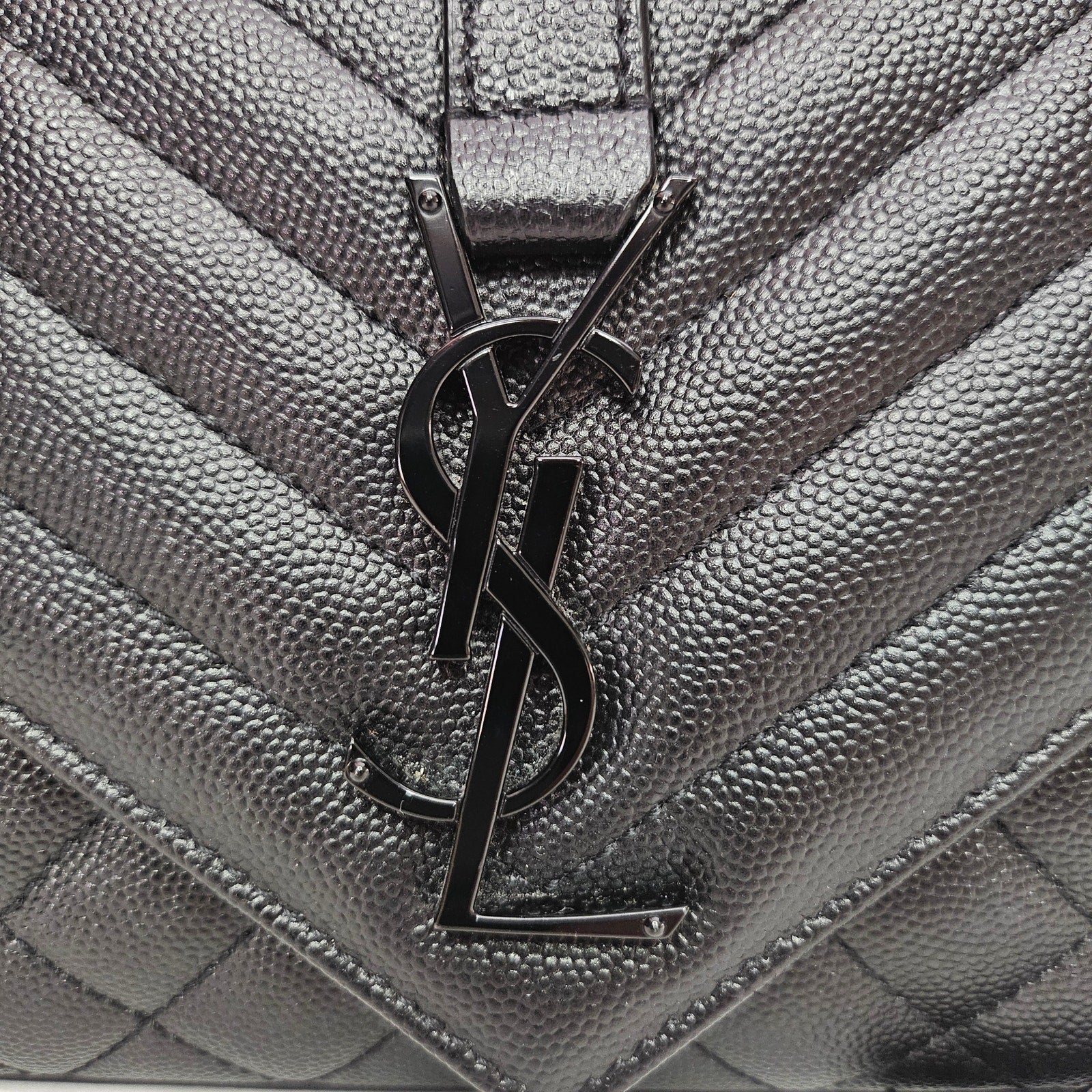 Saint Laurent Small So Black Triquit Envelope Bag