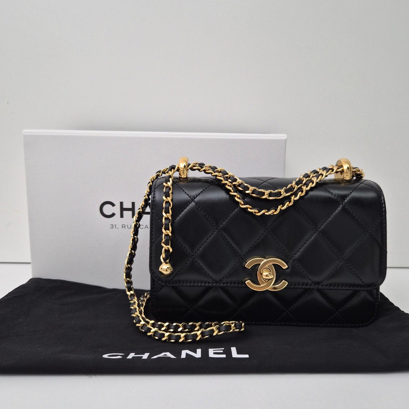 Chanel Calfskin Quilted Mini Perfect Fit Flap Black