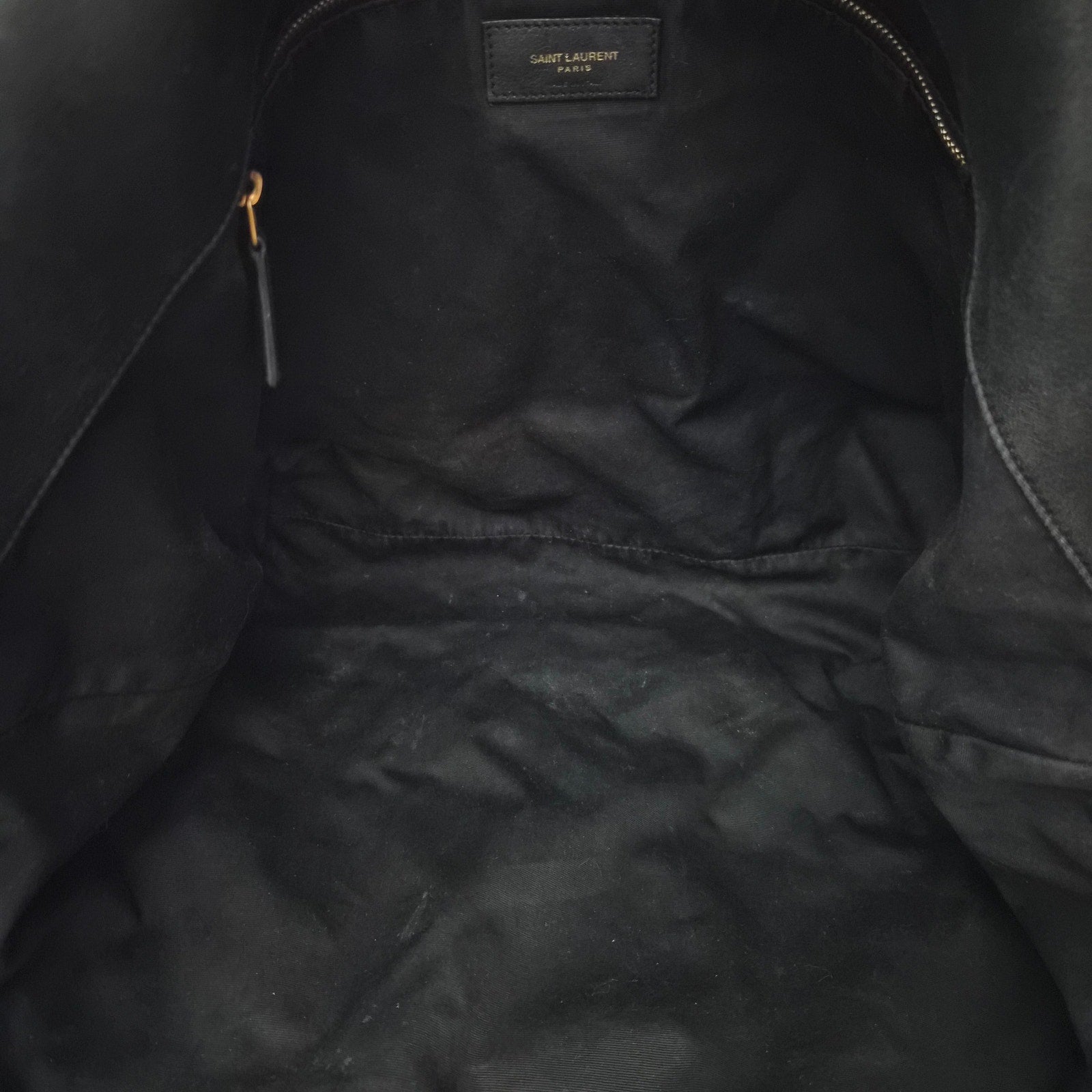 Saint Laurent Icare Maxi Quilted Lambskin Shopping Tote Black