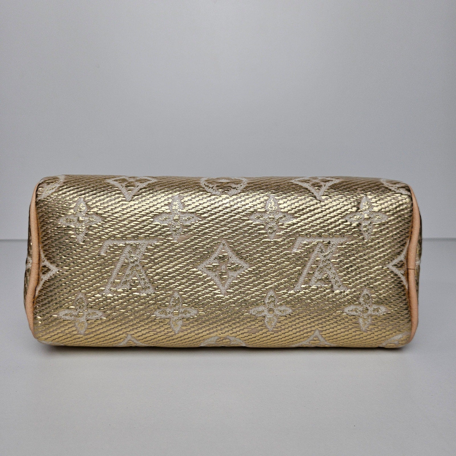 Louis Vuitton Monoglam Nano Speedy Gold