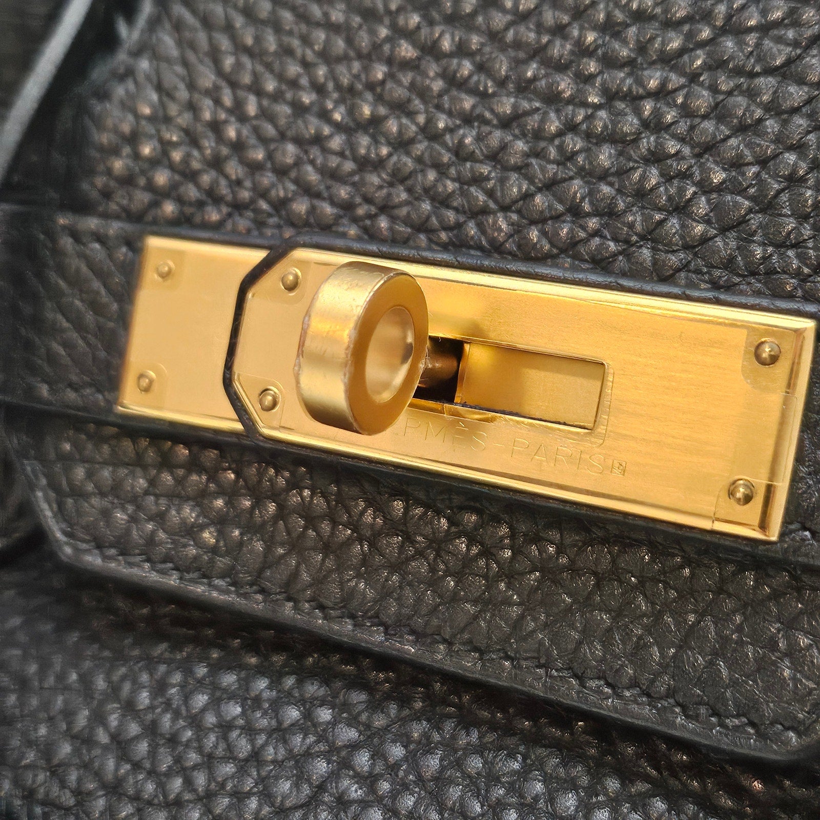 Hermes Birkin 30 Togo Leather Noir Black Gold Hardware